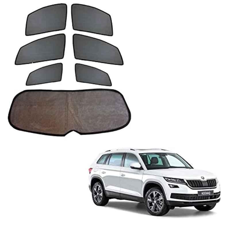 Kozdiko 5 Pcs Black Fixed Window & Rear Sun Shade Set for Skoda Kodiaq