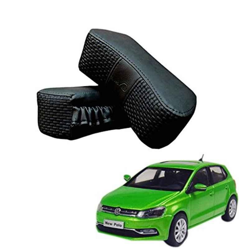 Kozdiko 2 Pcs Memory Foam Black Luxurious Neck Rest Set for Volkswagen Polo Exquisite, koz_18927