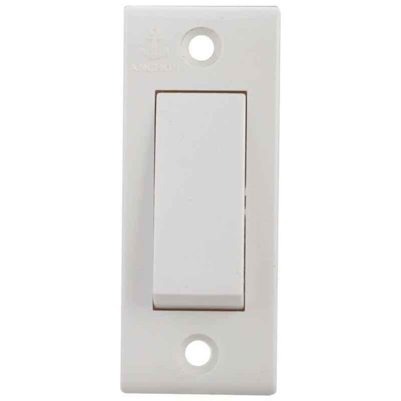 Anchor Penta Deluxe 6A 1 Way White Switch,14111
