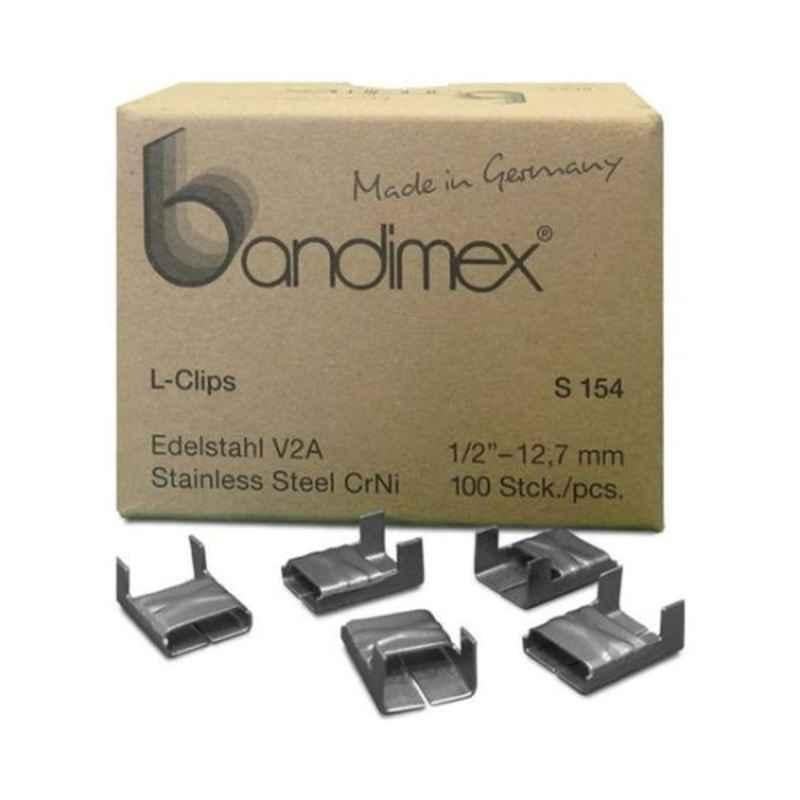 Bandimex 100 Pcs 1/2 inch Silver Light Duty Clips, S-154