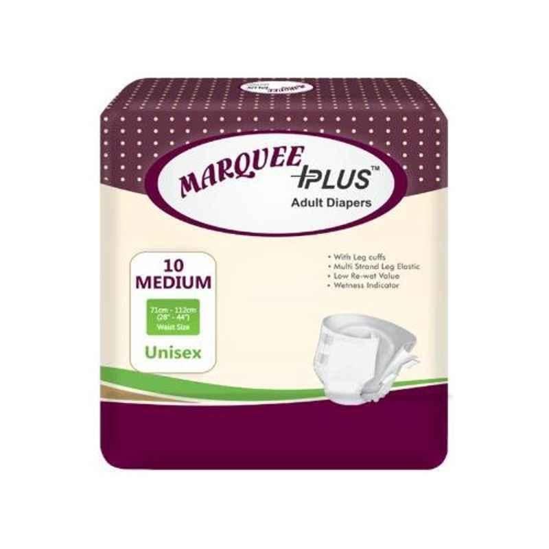 Marquee Plus 28-44 inch Medium Adult Diaper, IDLM10 (Pack of 10)