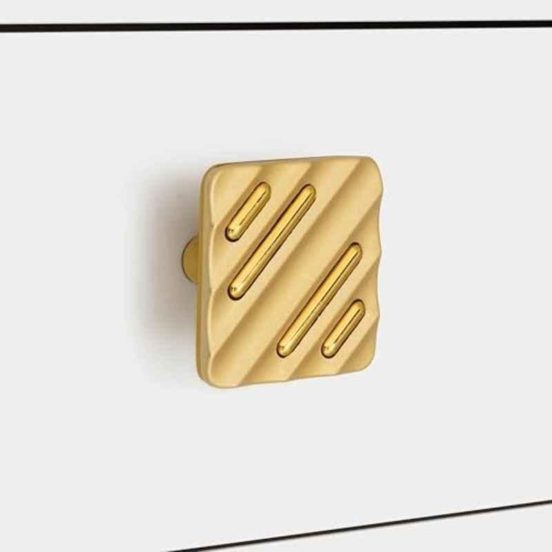 Plantex Knobs for Drawers/Drawer Knobs for Cabinets/Pull-Push Knobs for Kitchen/Bedroom Drawer SH-434, Gold & Gold Matte