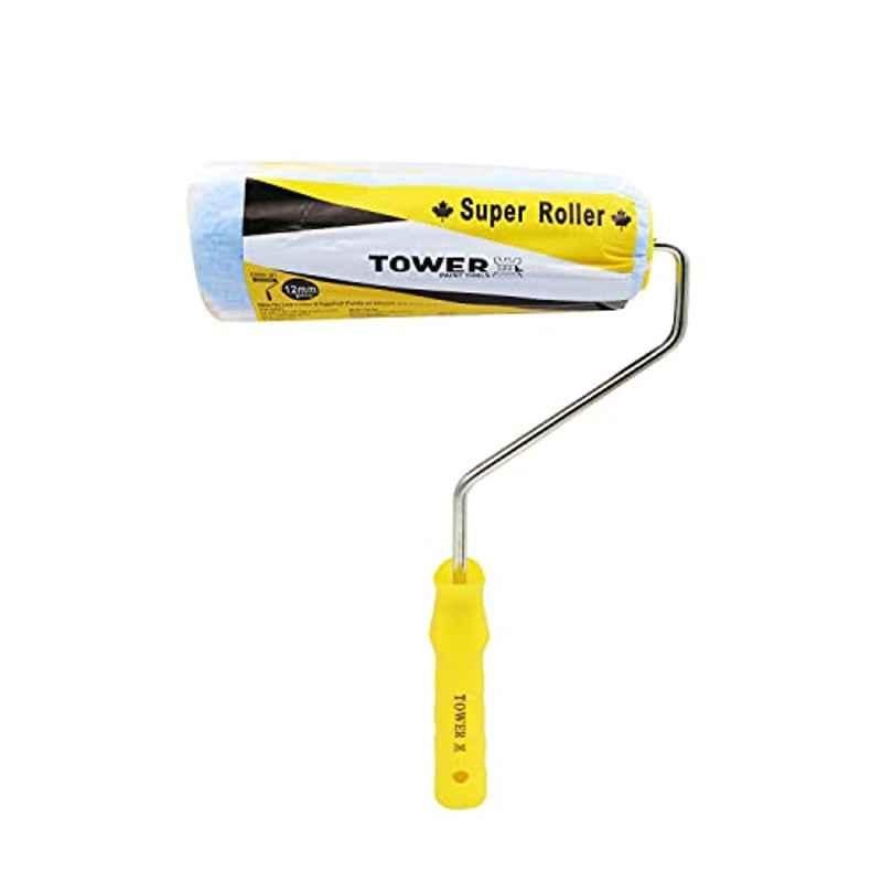 Tower 9 inch Yellow Paint Roller with Plastic Handle & Replaceable Covers