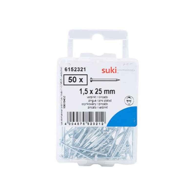 Suki 25mm Oval-Head Steel Nails, ACE250794 (Pack of 50)