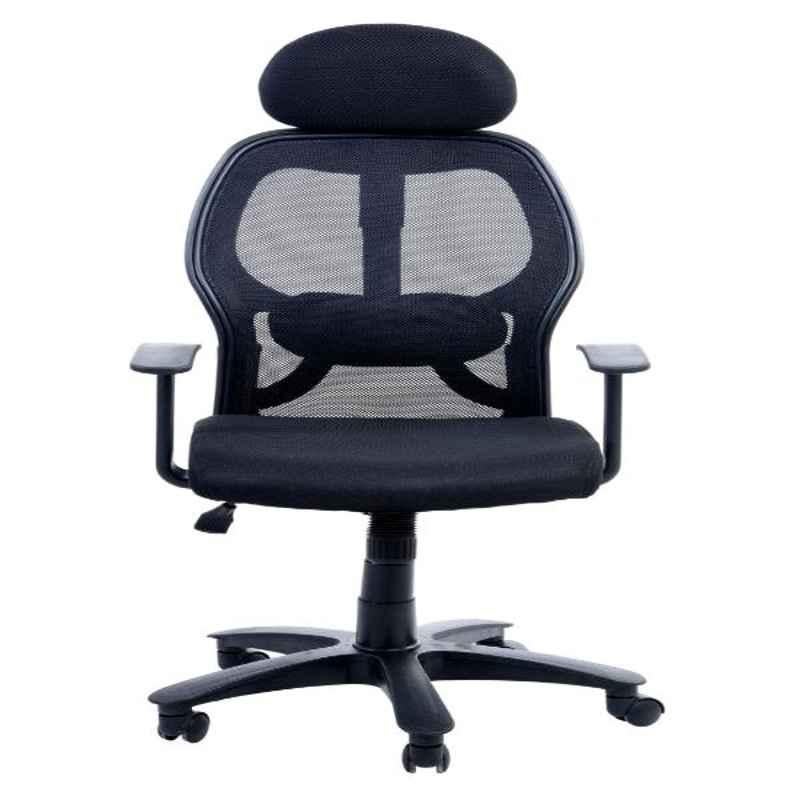 Regent Matrix Net & Metal High Back Black Mesh Chair