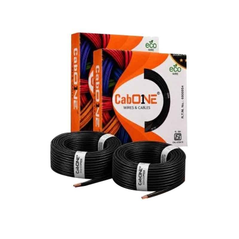 CabONE 2.5 Sqmm Black FR PVC Insulated Multistrand Copper Cable, Length: 90 m (Pack of 2)