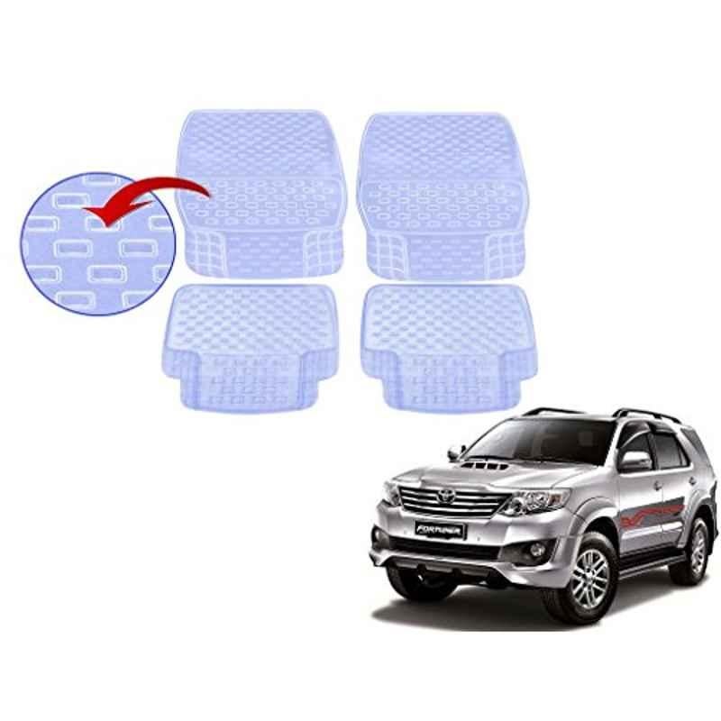 Kozdiko 93043 4 Pcs Rubber & PVC Clear Car Floor Mat Set for Toyota Fortuner