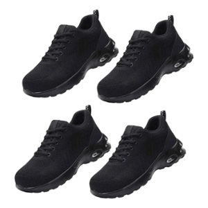 SPIEZ Rubber Steel Toe Black Premium Safety Shoes, Size: 7 (Pack of 4)