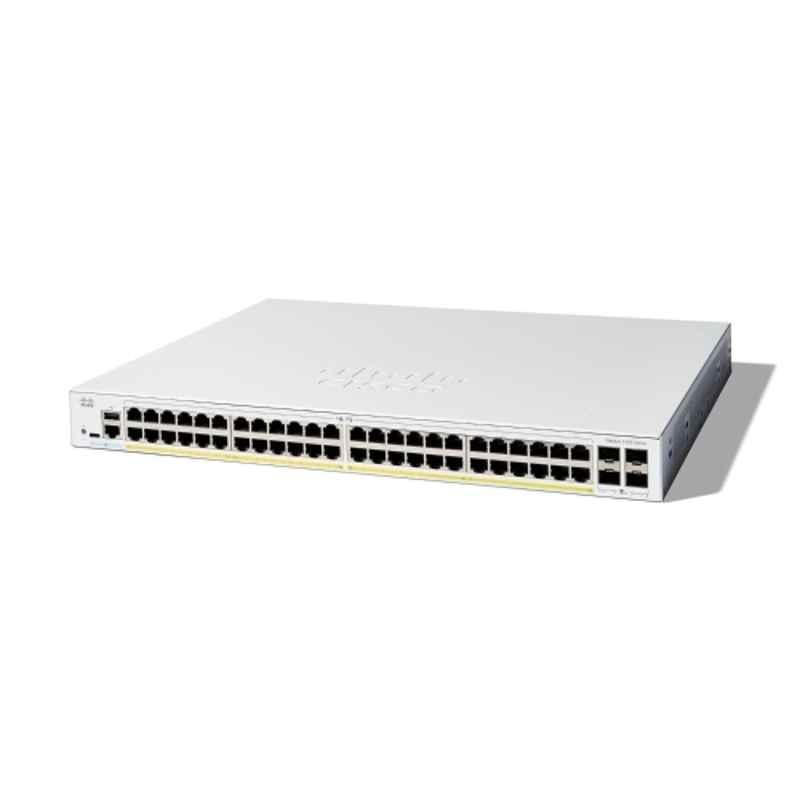 Cisco Catalyst 1300 48 Ports 10/100/1000 + 4x 10GE SFP+ Managed Network Switch, C1300-48P-4X