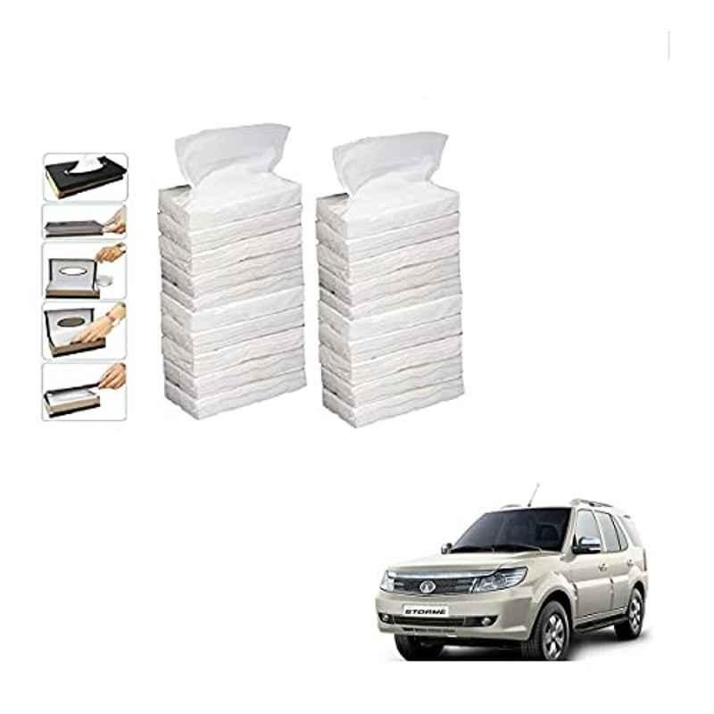 Kozdiko 100 Pulls Dispenser Box Refiller Tissue Paper with 200 Sheets for Tata Safari Storme (Pack of 20)