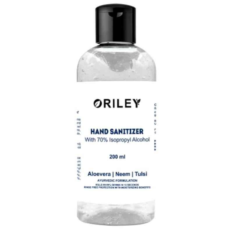 Oriley 200ml Isopropyl Alcohol Based Instant Germ Protection Gel Hand Sanitizer (Pack of 4)