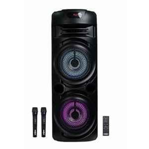 Frontech Vega 60W Bluetooth Black TWS Trolley Speaker with Disco Party Lights, Wireless Mic, SW-0208