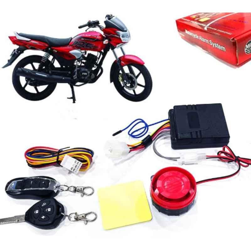 Auto Pearl 12V Black Two-Way Anti Theft Motorcycle Alarm Kit with 2 Pcs Remote for Phoenix
