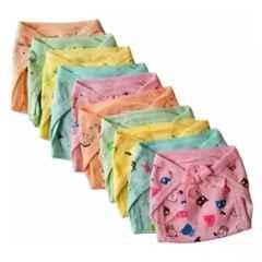 Fastgear Cloth Multicolour Tie Strip Diaper for New Born Baby, FG458 (Pack of 10)