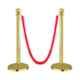 Ladwa 2 Pcs Stainless Steel Queue Manager Pillar Set with Velvet Rope, LSI-QPG-RVRP2