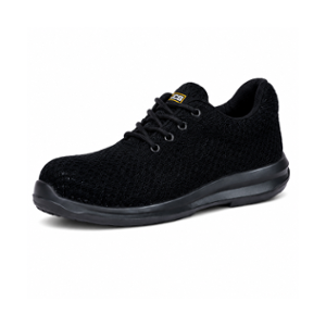 JCB POWERBOOM Flynet Steel Toe Black Work Safety Shoes, Size: 6