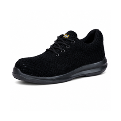 JCB POWERBOOM Flynet Steel Toe Black Work Safety Shoes, Size: 6