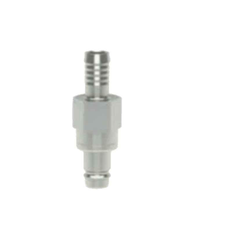 Ludecke ESIG16SAB 16mm Double Shut Off Industrial Quick Plug with Hose Barb Connect Coupling