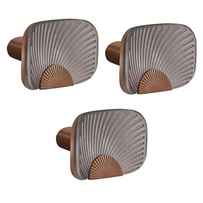 Plantex Knobs for Drawers/Drawer Knobs/Rectangle Knob for Cabinets/Pull-Push Knob for Kitchen/Bedroom/Drawer (Pack of 3) Rose Gold & Satin Black