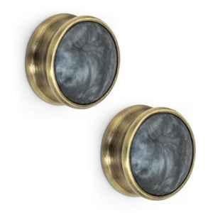 Plantex Knobs for Drawers/Drawer Knobs/Round Knob for Cabinets/Pull-Push Knob for Kitchen/Bedroom Drawers (Pack of 2) Antique Brass