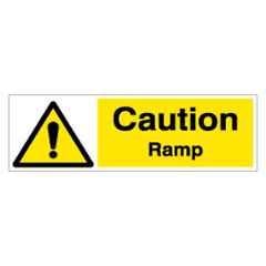 SUNSIGNS 300x100mm Vinyl & ACP Sheet Caution Ramp Signage, SN0199VNLM3HPIFAG