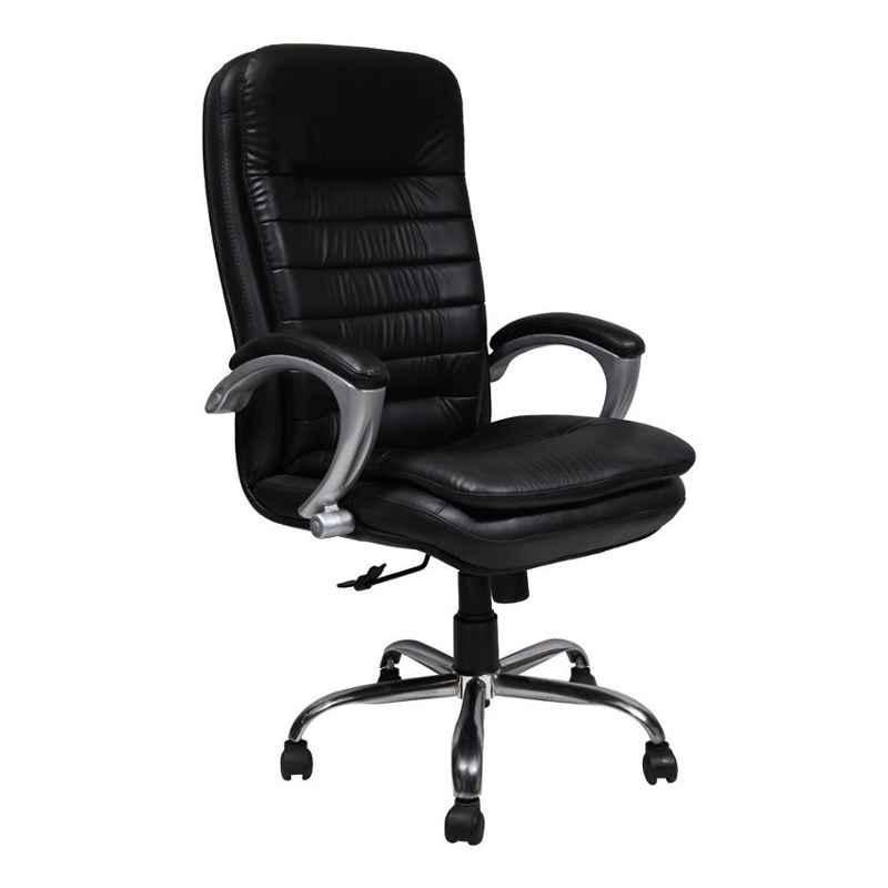 Caddy PU Leatherette Black Adjustable Office Chair with Back Support, DM 57