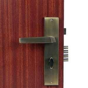 Handle Waala Sana 10 inch 60mm Stainless Steel Antique Brass Finish Cylindrical Plate One Side Key Mortise Door Lock Set