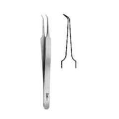 Alis 11cm/ 4 inch Micro Forceps 0.3mm Angled, A-GEN-251-11