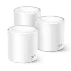 TP-Link Deco X10 1500 Mbps 5GHz White Wi-Fi 6 Whole Home Dual Band Mesh Wi-Fi System with Connect up to 120 Devices, AX1500 (Pack of 3)