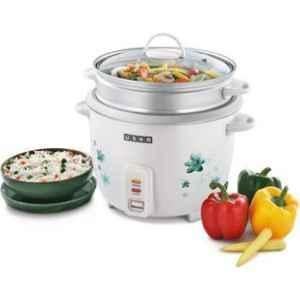 Usha 700W 1.8 Litre Stainless Steel & Plastic White Electric Cooker, RC18GS2