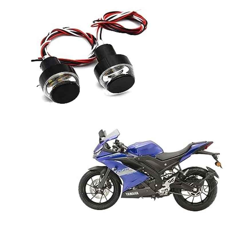 Kozdiko 2 Pcs Dual Colour Motorcycle LED Indicator Turn Signal Handle Bar Light Set for Yamaha YZF R15 S-V3