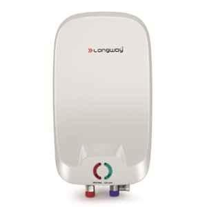 Longway Zyro 5.5 Litre 3000W Plastic White 5 Star Instant Water Heater for Home with Advanced Multi-Layered Safety System & Anti-Rust Coating