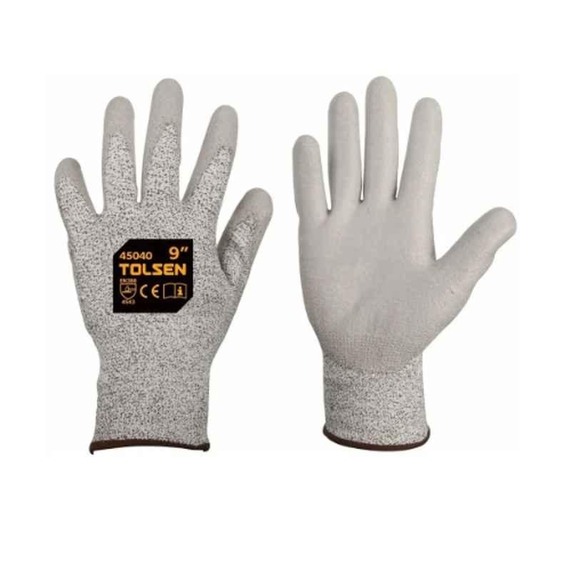 Tolsen 9 inch Level 5 Cut Resistance Protective Gloves, 45040