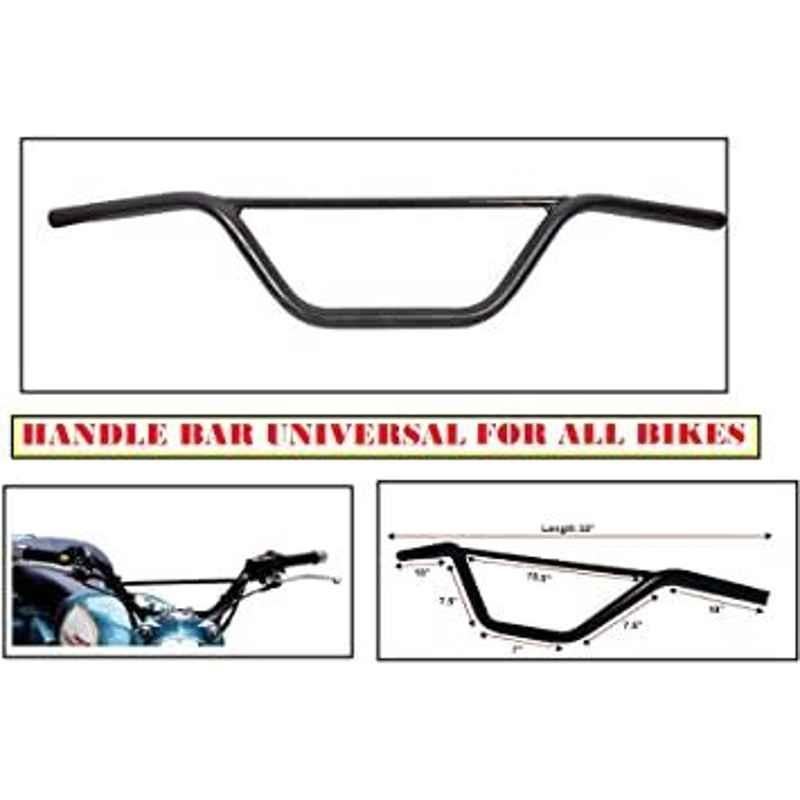 AOW Universal Customized Handle Bar/Handlebar Black Pipe/Rod BLk-06Universal for All Bikes