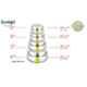 Sempl 4 Pcs Stainless Steel Silver Container Set with Steel Lid