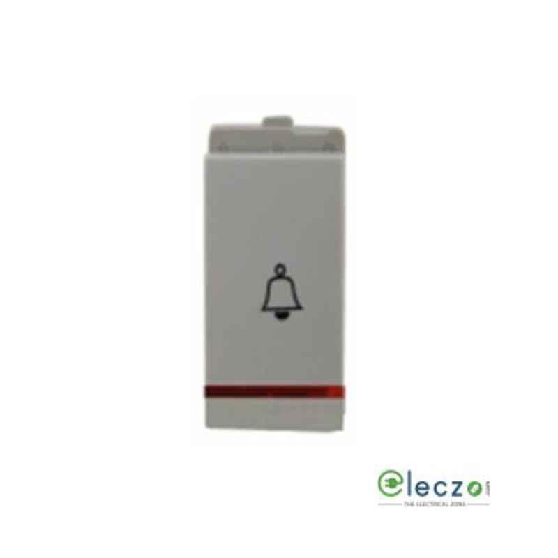 Schneider Opale 6A 1 Module White Bell Push Switch with Indicator, X1085WH (Pack of 20)