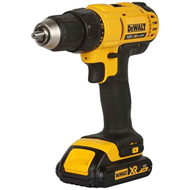 Dewalt Compact Drill Driver With 1.5Ah Battery, Yellow/Black, Dcd771S2