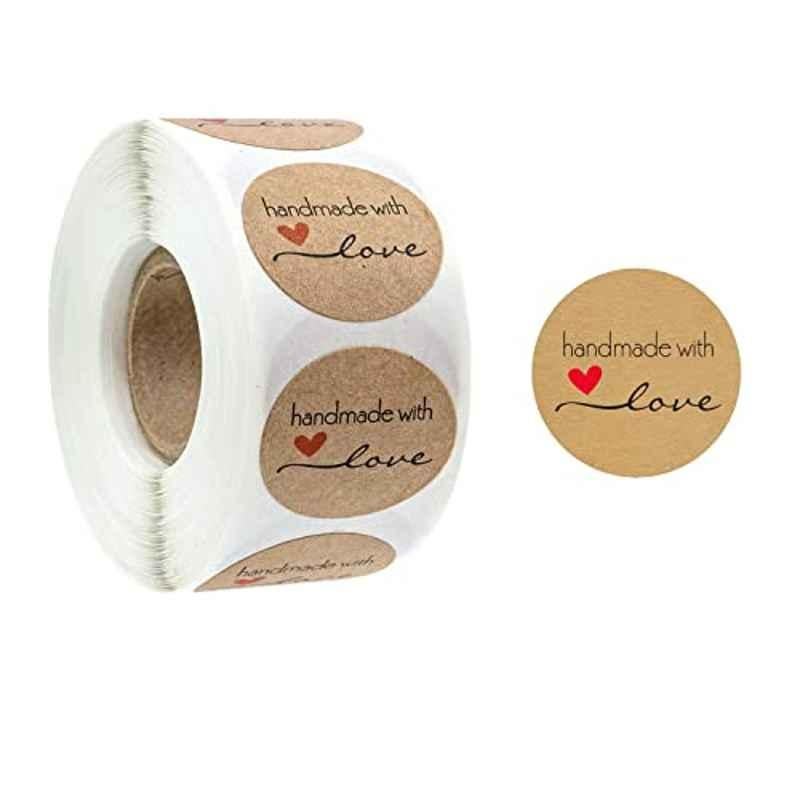 Rubik 1000Pcs Paper White Style I Love Heart Labels Craft Sticker Roll, RB-TY-LS-01
