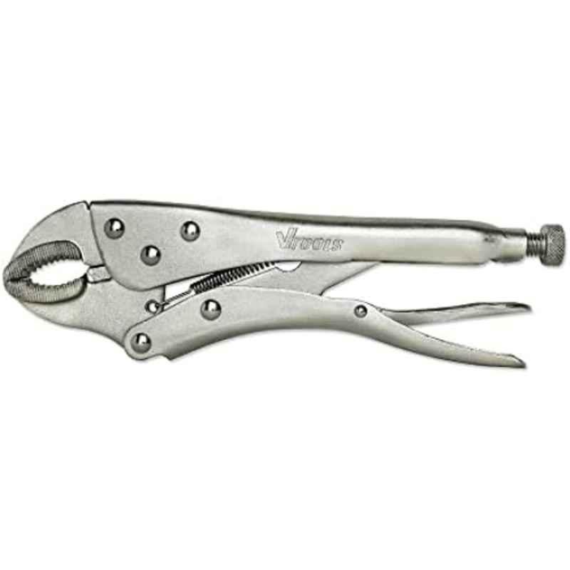 VTOOLS 10 inch Carbon Steel Curved Jaw Locking Pliers with Wire Cutter, VT2184