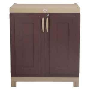 Supreme Rhythm Dark Beige & Globus Brown Half Size Storage Cupboard