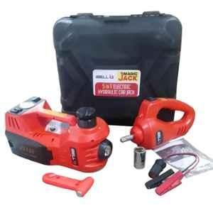 iBELL 4 in 1 5Ton Electric Hydraulic Car Jack Kit with Electric Impact Wrench, Tire Inflator & LED Light
