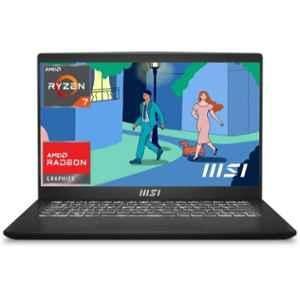 MSI C7M-218IN Modern 14 Classic Black Thin & Light Laptop with AMD Ryzen 7 Octa Core 7730U 16GB/512GB SSD/Windows 11 Home & 14 inch Display, 9S7-14JK12-218