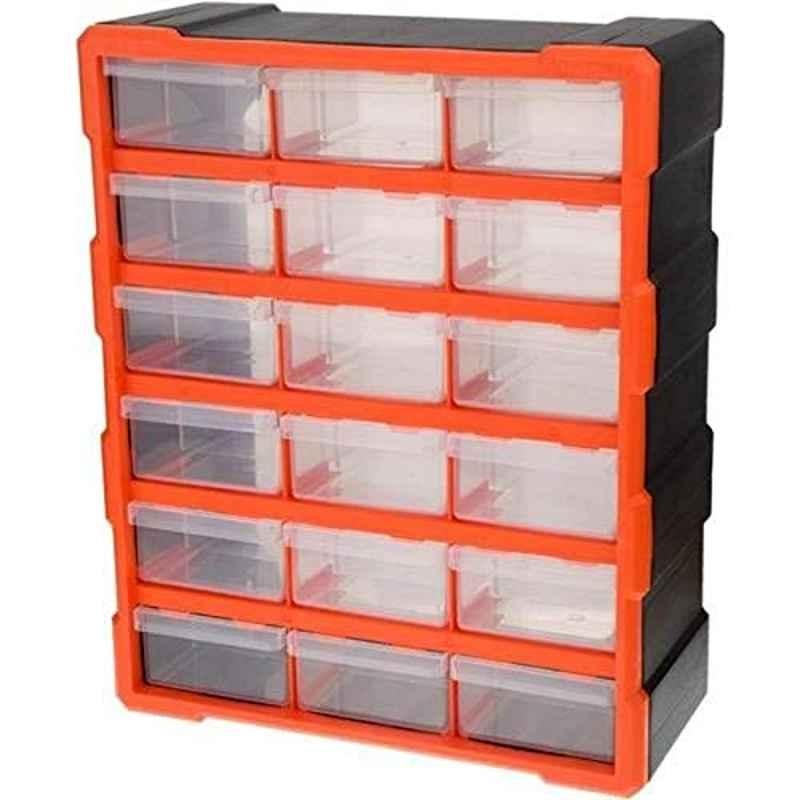 Tactix Black & Orange Drawer Cabinet, TTX-320634