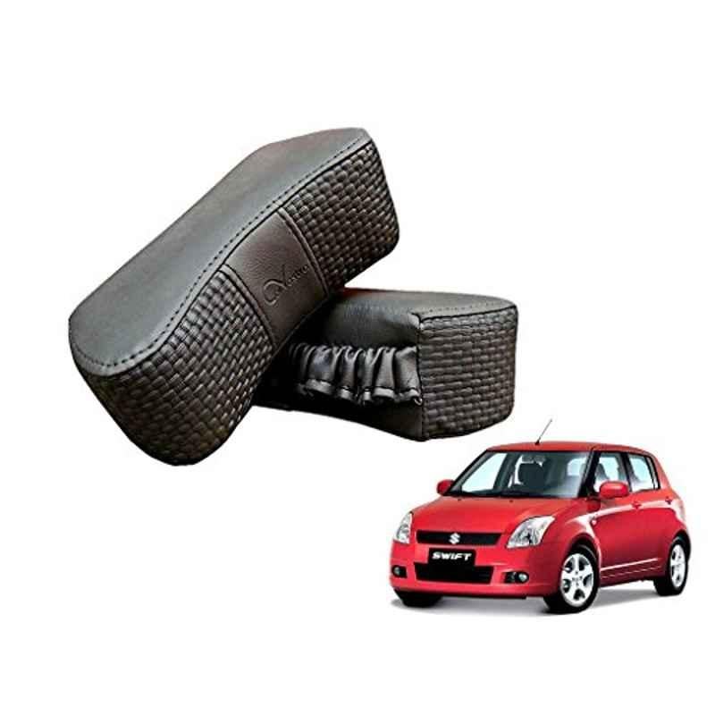 Kozdiko 2 Pcs Memory Foam Grey Luxurious Neck Rest Cushion Pillow Set for Maruti Old Swift