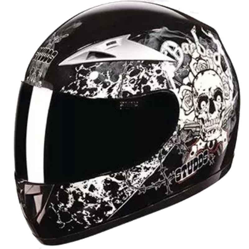 Studds Scorpion D3 Decor Expanded Polystyrene Black Full Face Full Face Helmet, Size: Medium