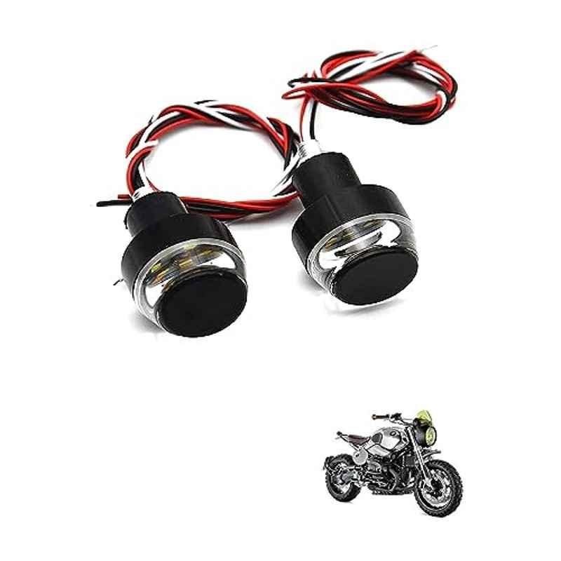 Kozdiko 2 Pcs Dual Colour Motorcycle LED Indicator Turn Signal Handle Bar Light Set for BMW R Ninet