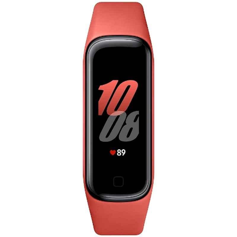 Samsung Galaxy Fit 2 27.8mm 126x294p Red Fitness Tracker Smartwatch, SM-R220