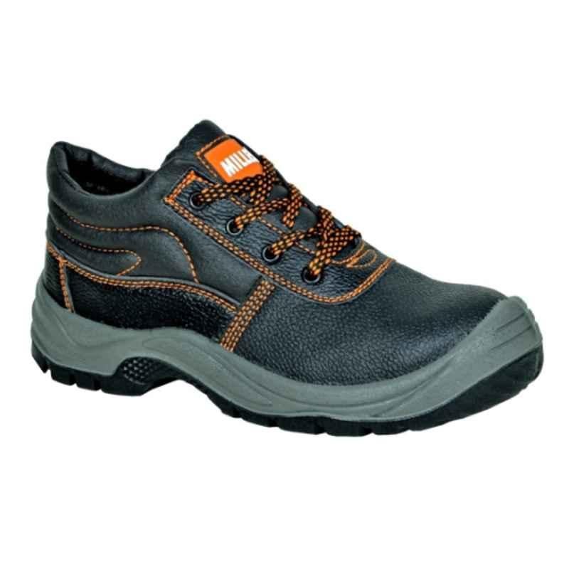 Miller MBRM Steel Toe Black Safety Shoes, Size: 45