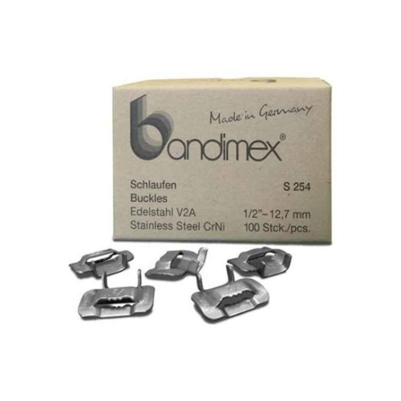 Bandimex 1/2 inch Stainless Steel Silver Schlaufen Buckles (Pack of 100)