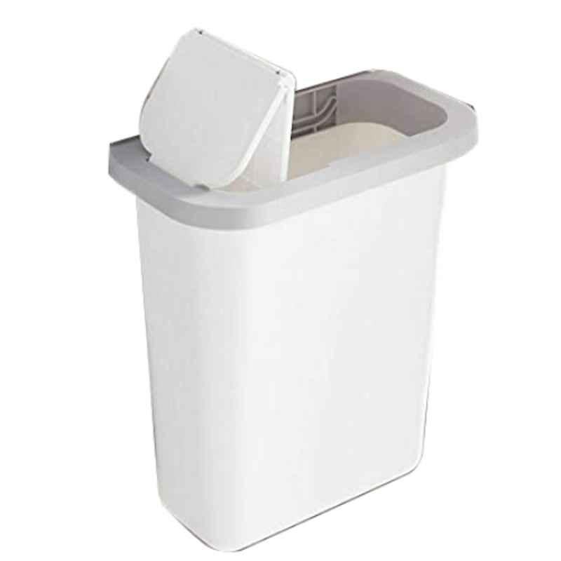 Rubik 2.9cm Plastic White Hanging Trash Can with Lid